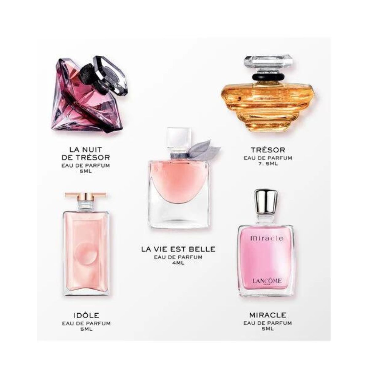 Estuche 5 Miniaturas Lancome 4ML+3x5 ML+7.5ML Mujer
