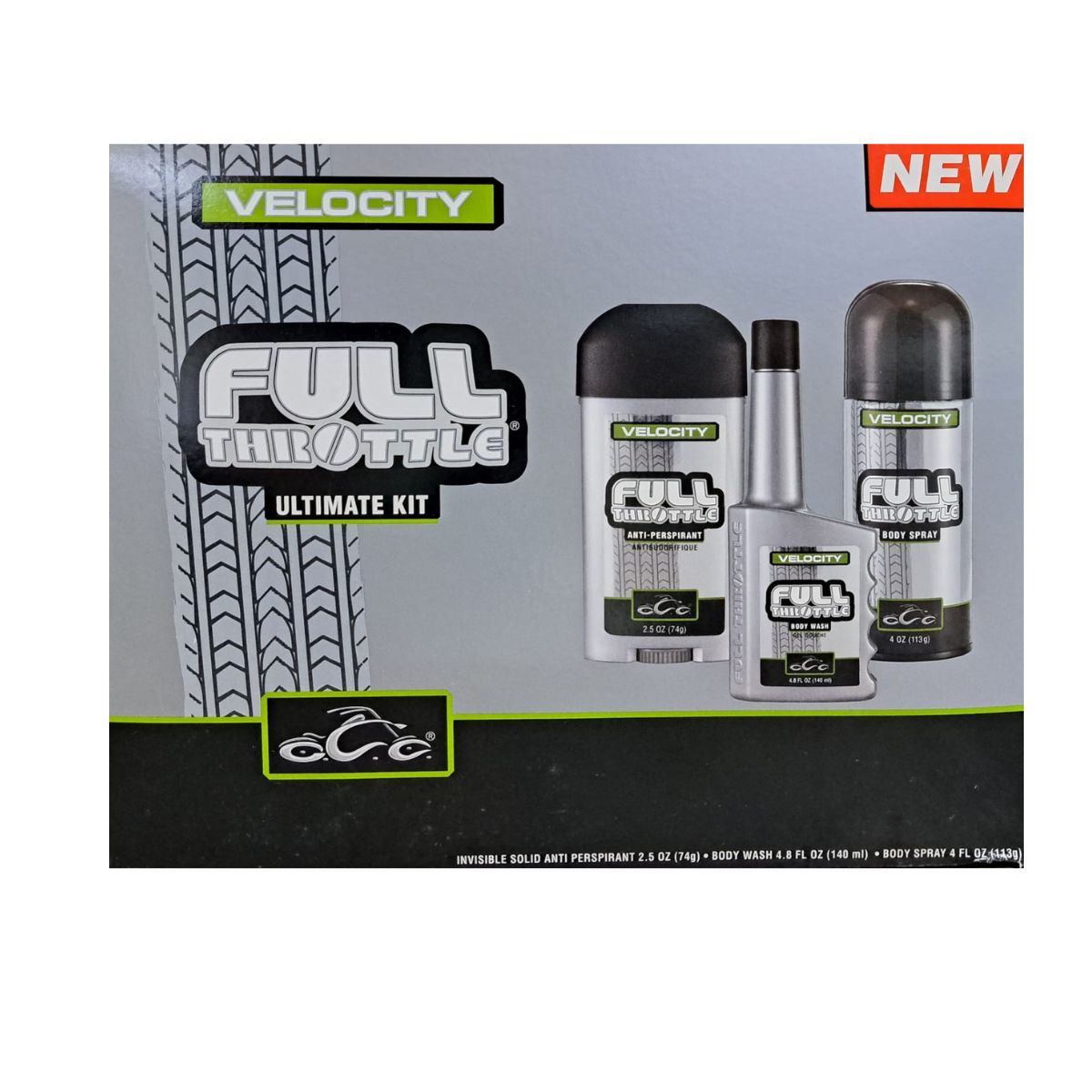Estuche Full Throttle 140ML B/W + 113G B/S + 74G A/P Hombre