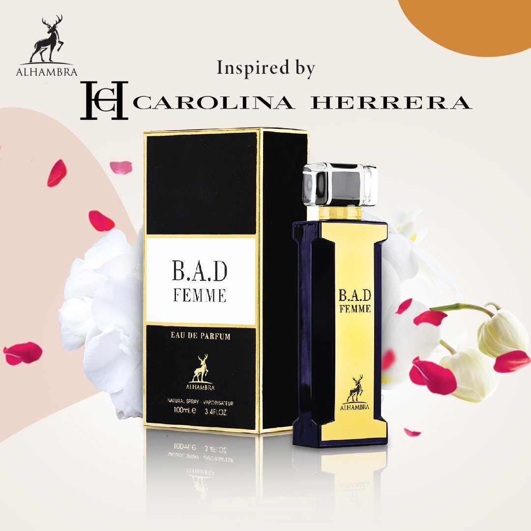 Lattafa B.A.D Femme Original EDP 100 ML- Inspirado En Good Girl De Carolina Herrera