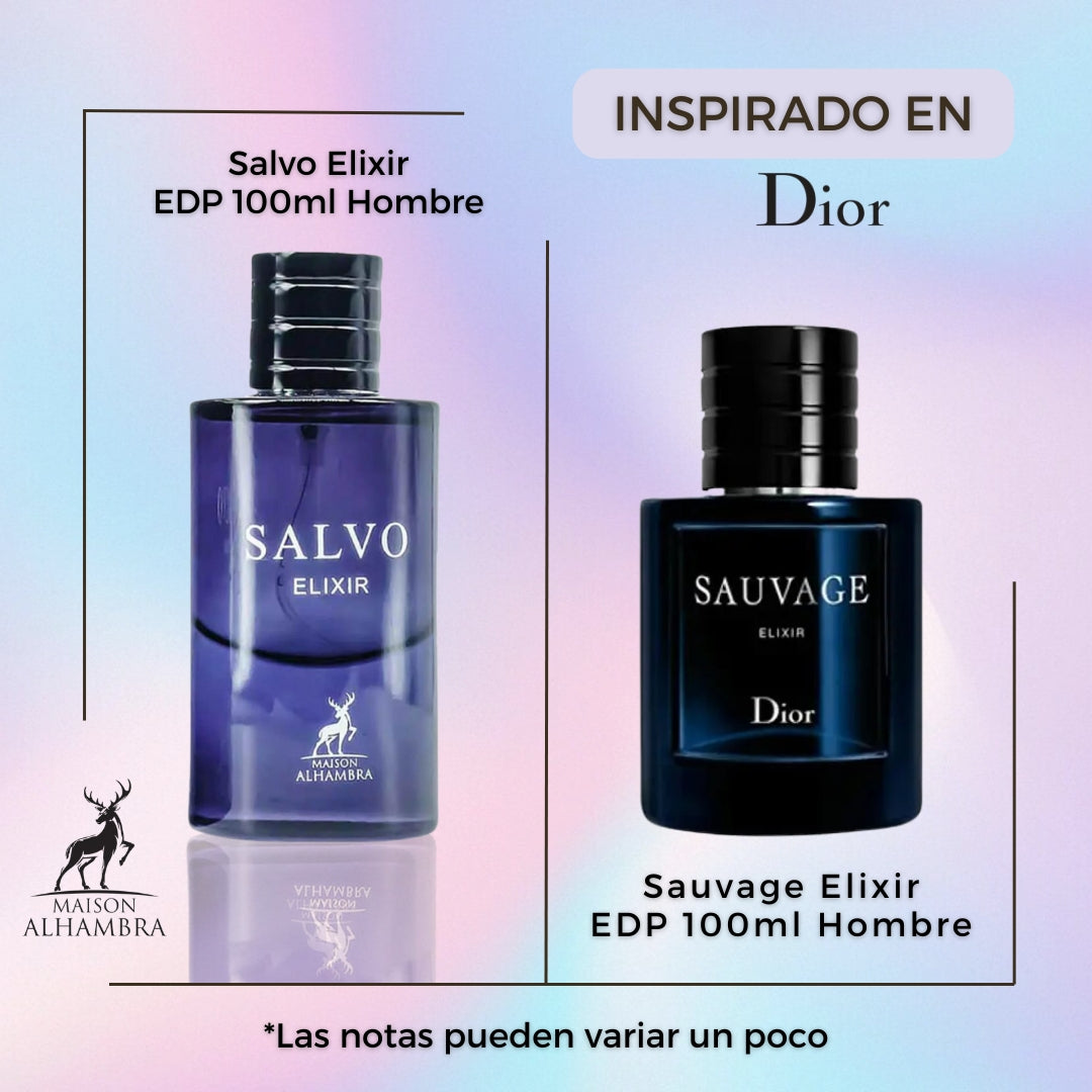 Salvo Elixir Maison Alhambra Edp 60Ml hombre - Inspirado En Sauvage Elixir De DIOR