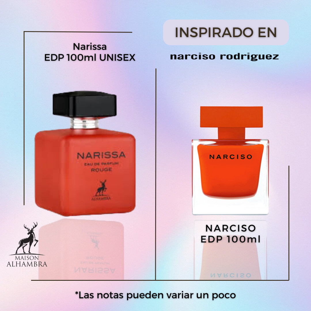 Narissa Rouge Maison Alhambra Edp 100Ml Unisex-Inspirado en Narciso Rouge Narciso Rodriguez