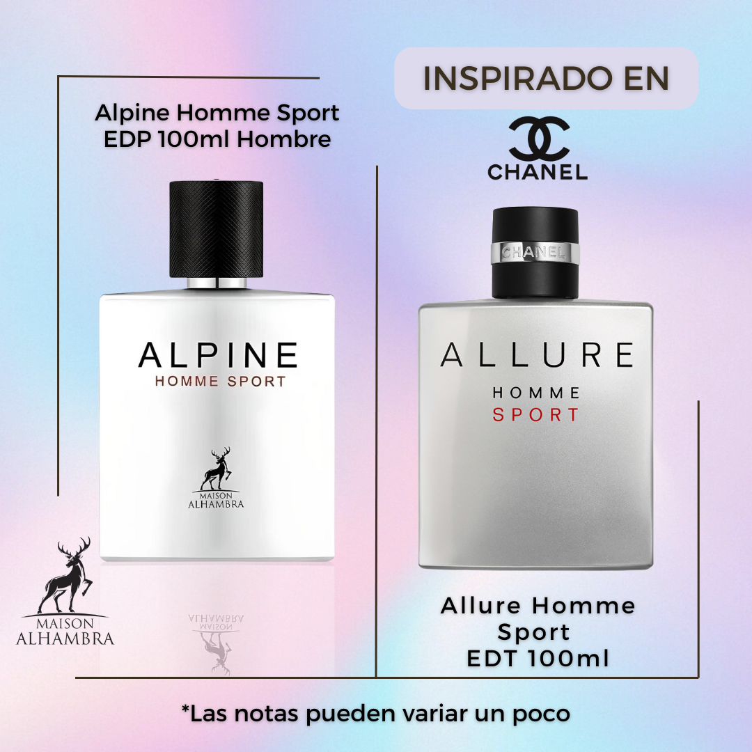 Maison Alhambra Alpine Homme Sport EDP 100 Ml Hombre-Inspirada En Chanel Allure Sport.