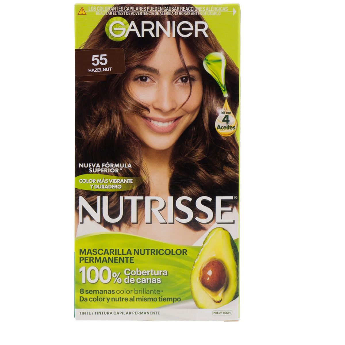 COLORACION NUTRISSE 3 ACEITES 55 AVELLANA