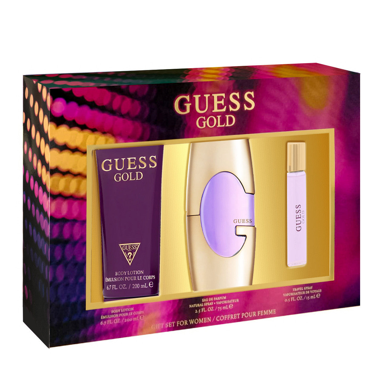 Estuche Guess Gold Edp 75ML+15ML+200ML B/L Mujer