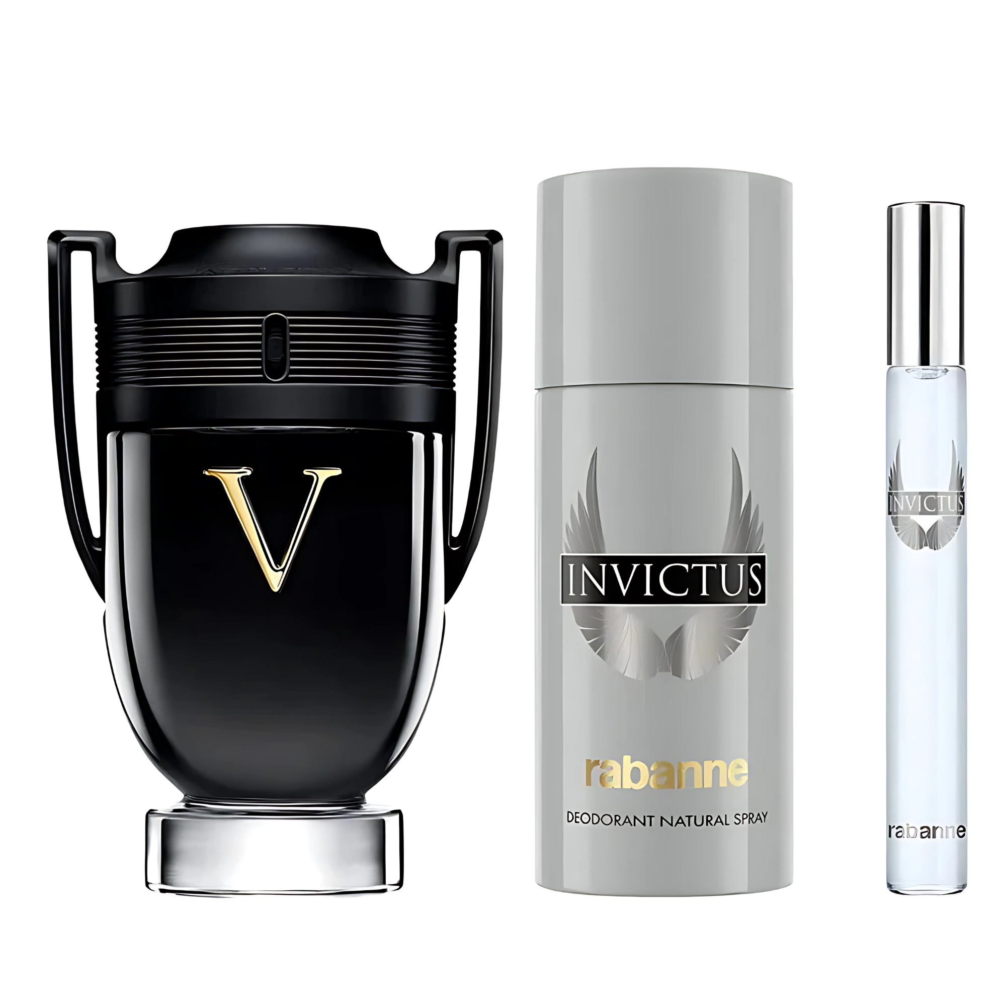 Estuche Invictus Victory Extreme Paco Rabanne Edp 100ml+10ml+150 Ml Deo Hombre