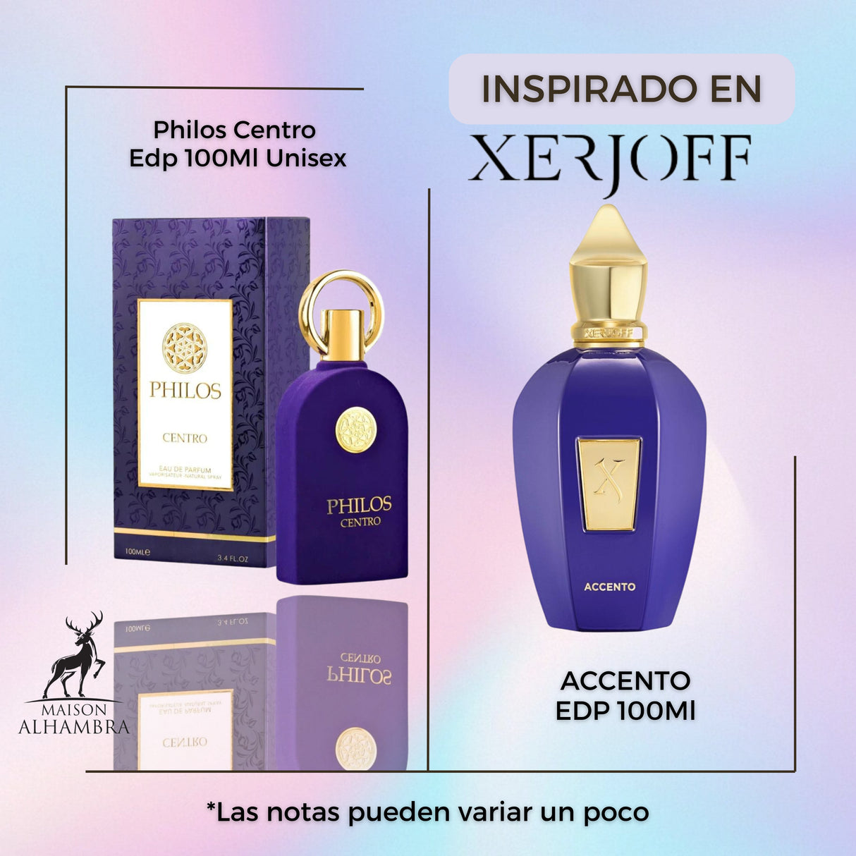 Philos Centro Maison Alhambra Edp 100ml Unisex- Inspirado en Accento Xerjoff