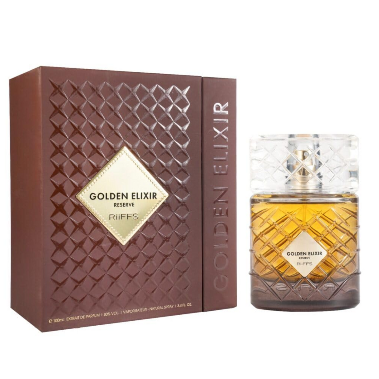 Golden Elixir Reserve Riiffs Extrait De Parfum 100ML Unisex- Inspirado en Angels' Share By Kilian