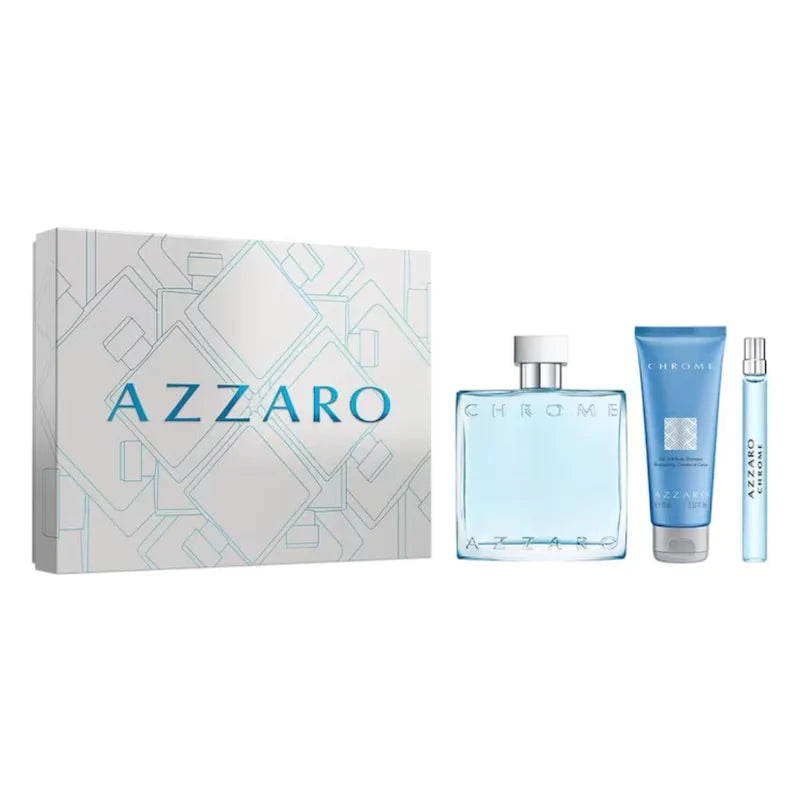 Estuche Azzaro Chrome Edt 100Ml+75 Ml H&B + 10Ml