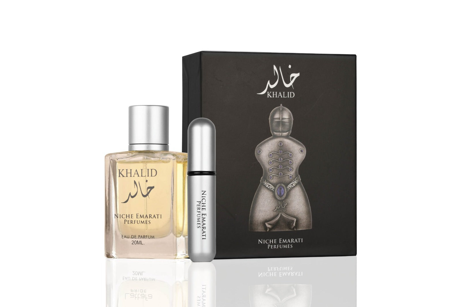 Khalid Niche Emarati Lattafa Edp 20Ml Unisex- Inspirado en Falcon Leather Matiere Premiere