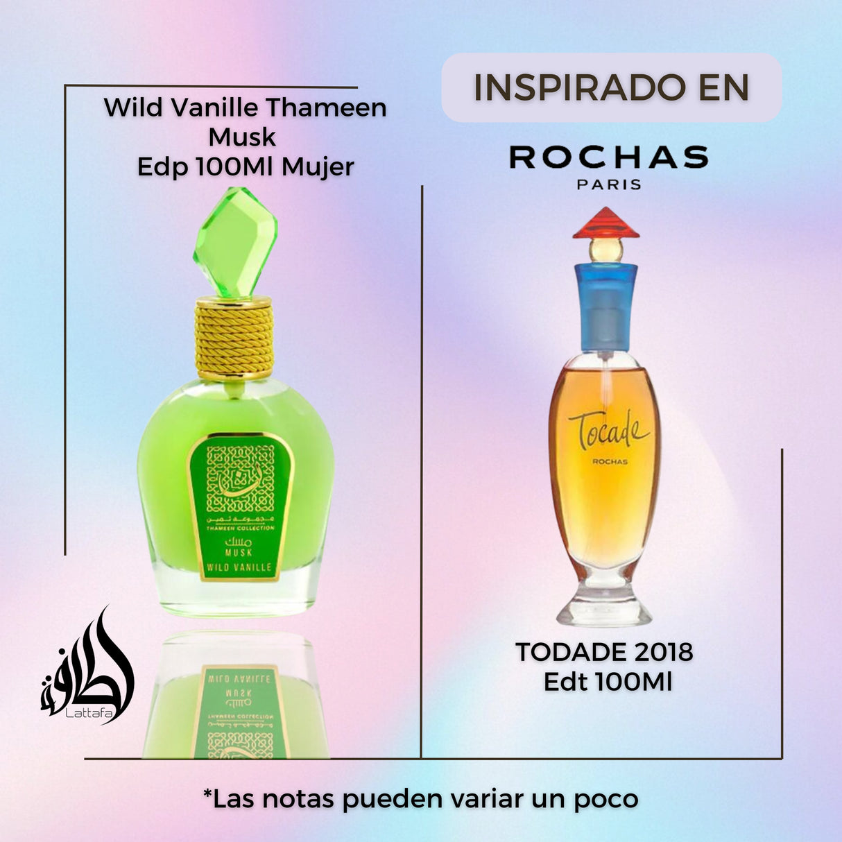 Wild Vanille Thameen Musk 100Ml Mujer Lattafa Perfume- INSPIRADO EN TODADE 2018 - ROCHAS