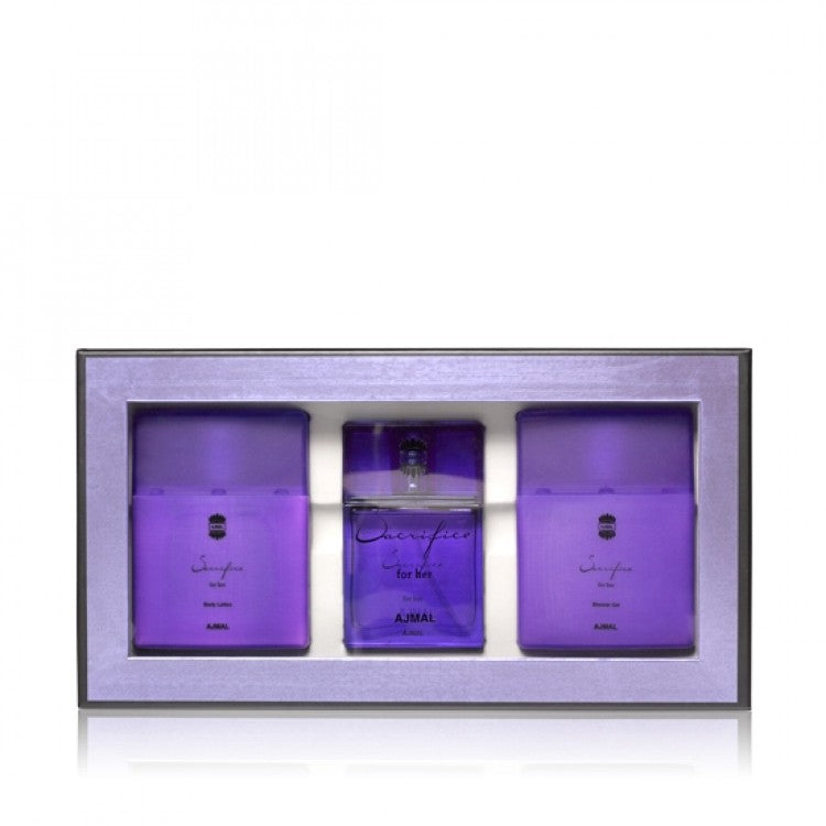 Estuche Sacrifice Ajmal 50ML+225ML S/L+225ML B/L Mujer