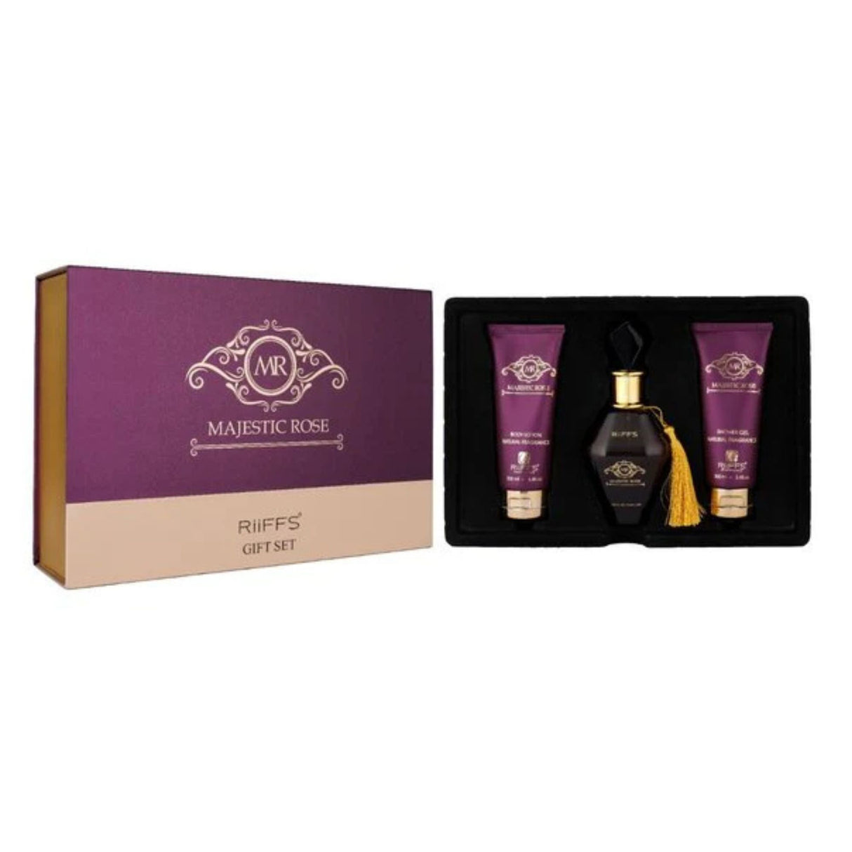 Estuche Majestic Rose Riiffs EDP 100 ML +S/G 100ML +B/L 100ML Mujer