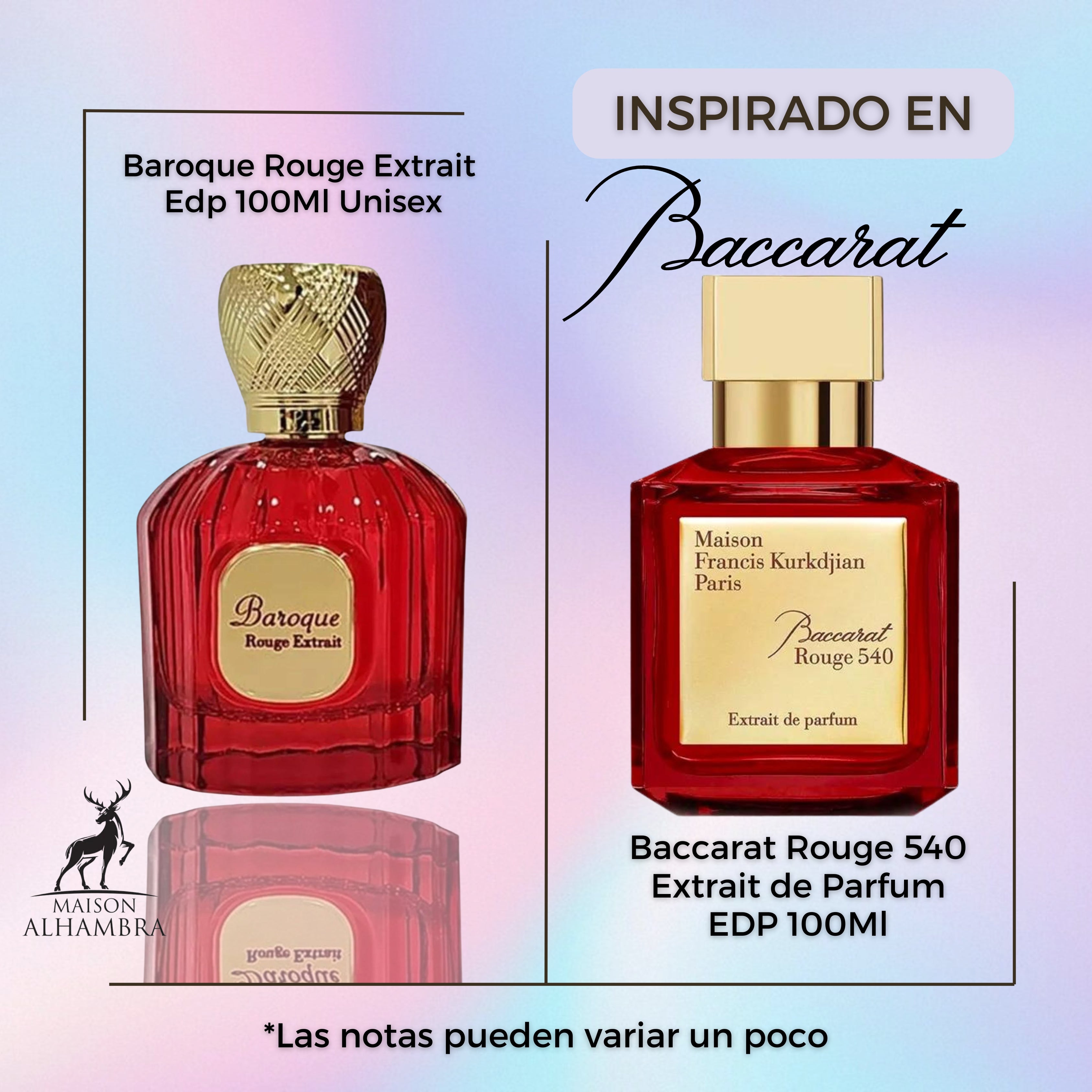 Baroque Rouge Extrait Maison Alhambra Edp 100ML Unisex- INSPIRADO EN BACCARAT ROUGE 540 EXTRAIT