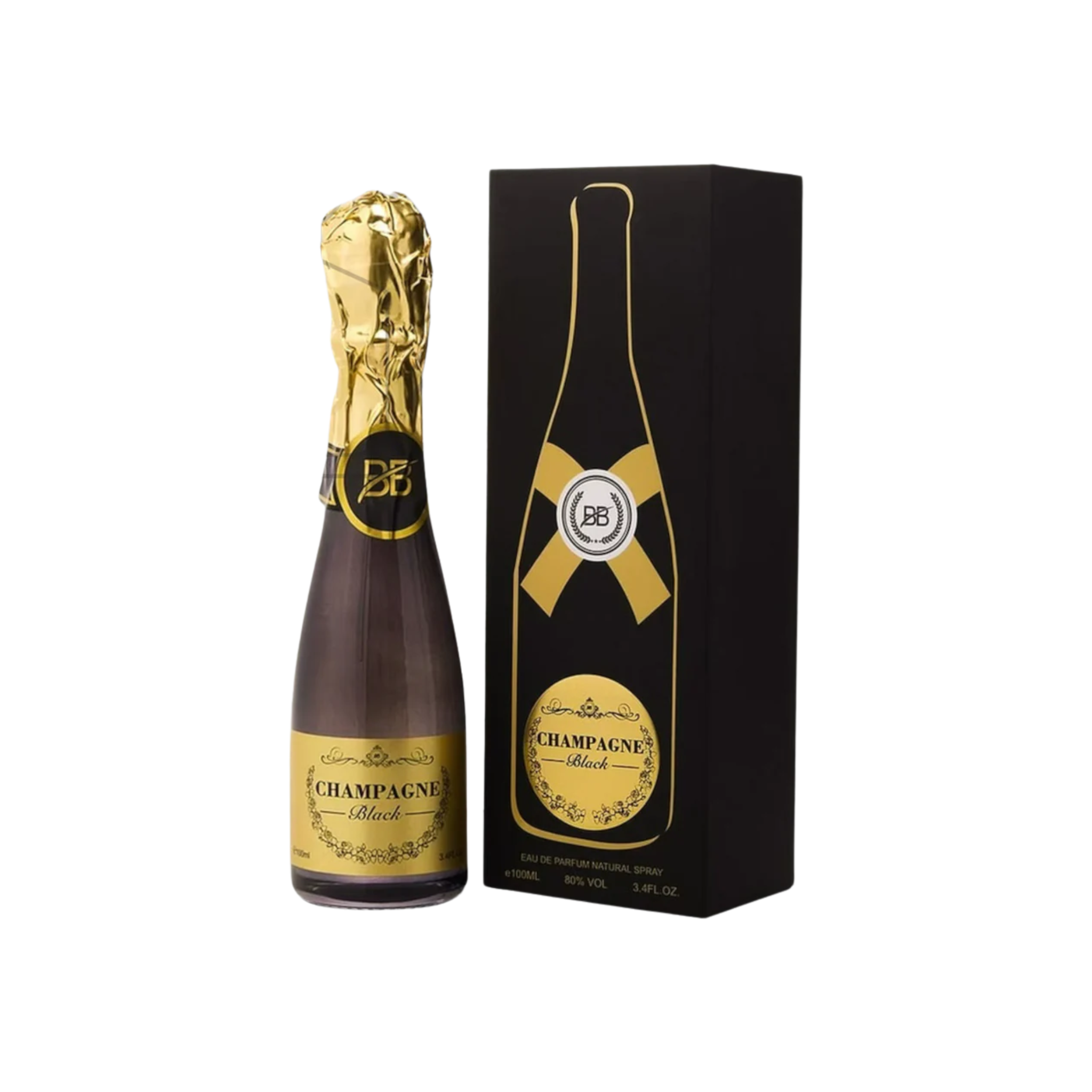 Champagne Black Bharara Edp 100Ml Unisex- Inspirado en Amber oud Gold Edition - AL HARAMAIN