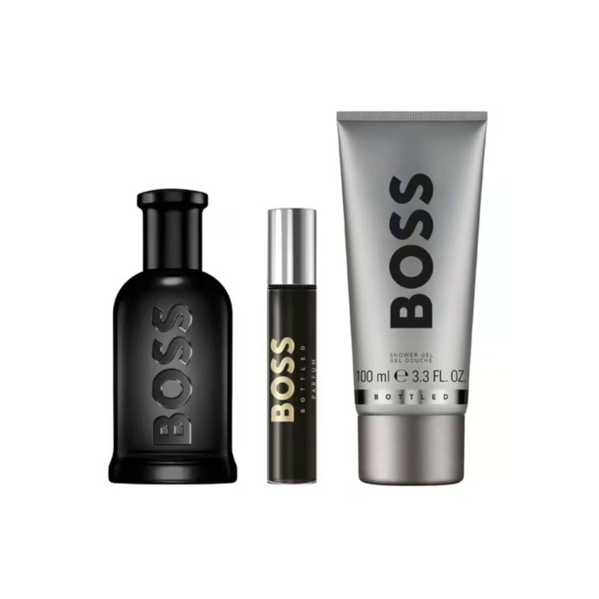 Estuche Hugo Boss Bottled Parfum 100Ml + 100Ml S/G + 10Ml Mini Hombre (Sin celofan)
