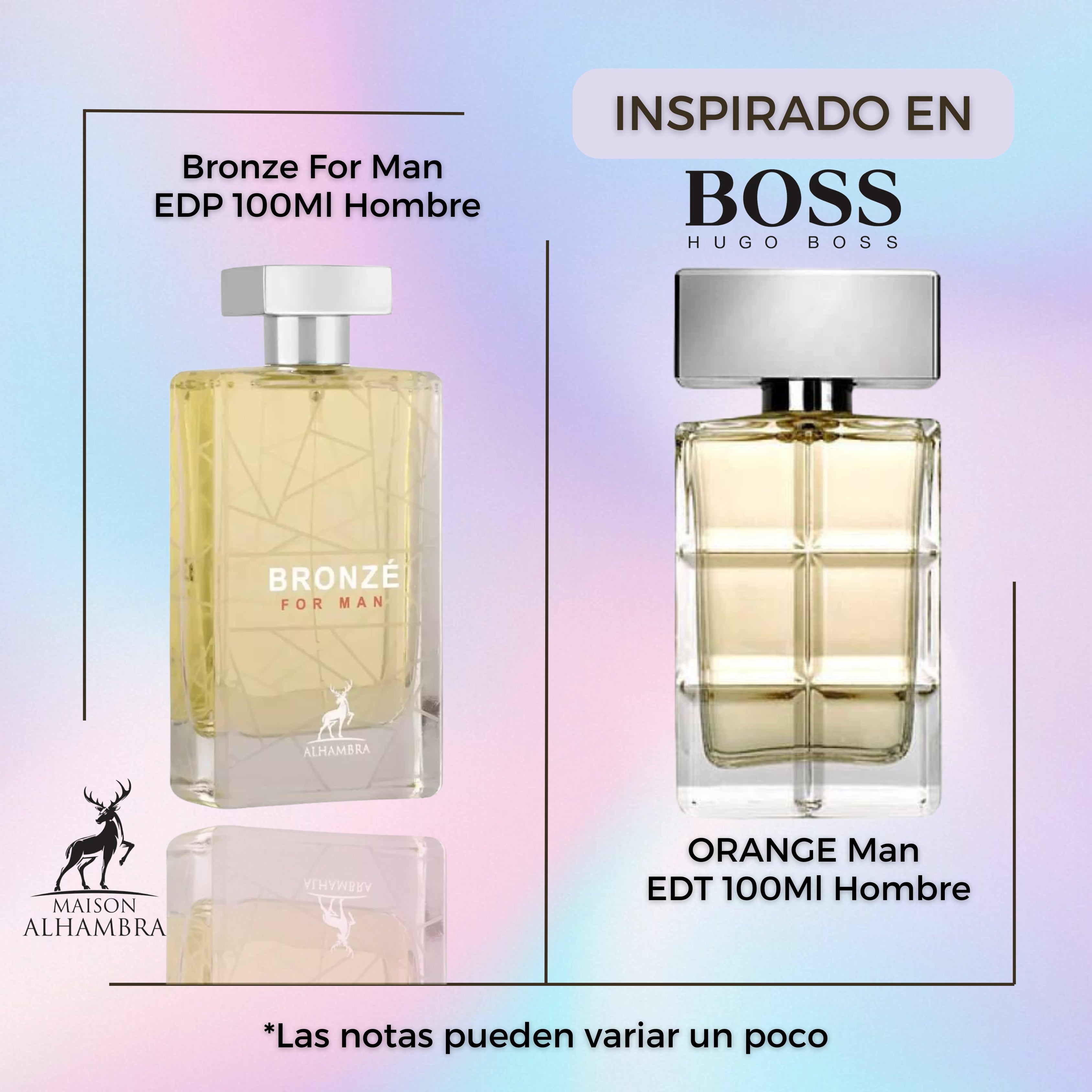 Bronze For Man EDP 100Ml Hombre Maison Alhambra Perfume-Inspirado en Boss Orange for Men Hugo Boss