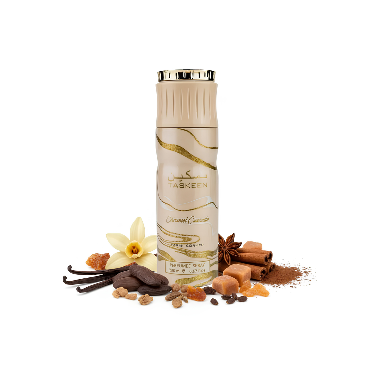 Desodorante Taskeen Caramel Cascade Paris Corner Perfumed Spray 200Ml Unisex