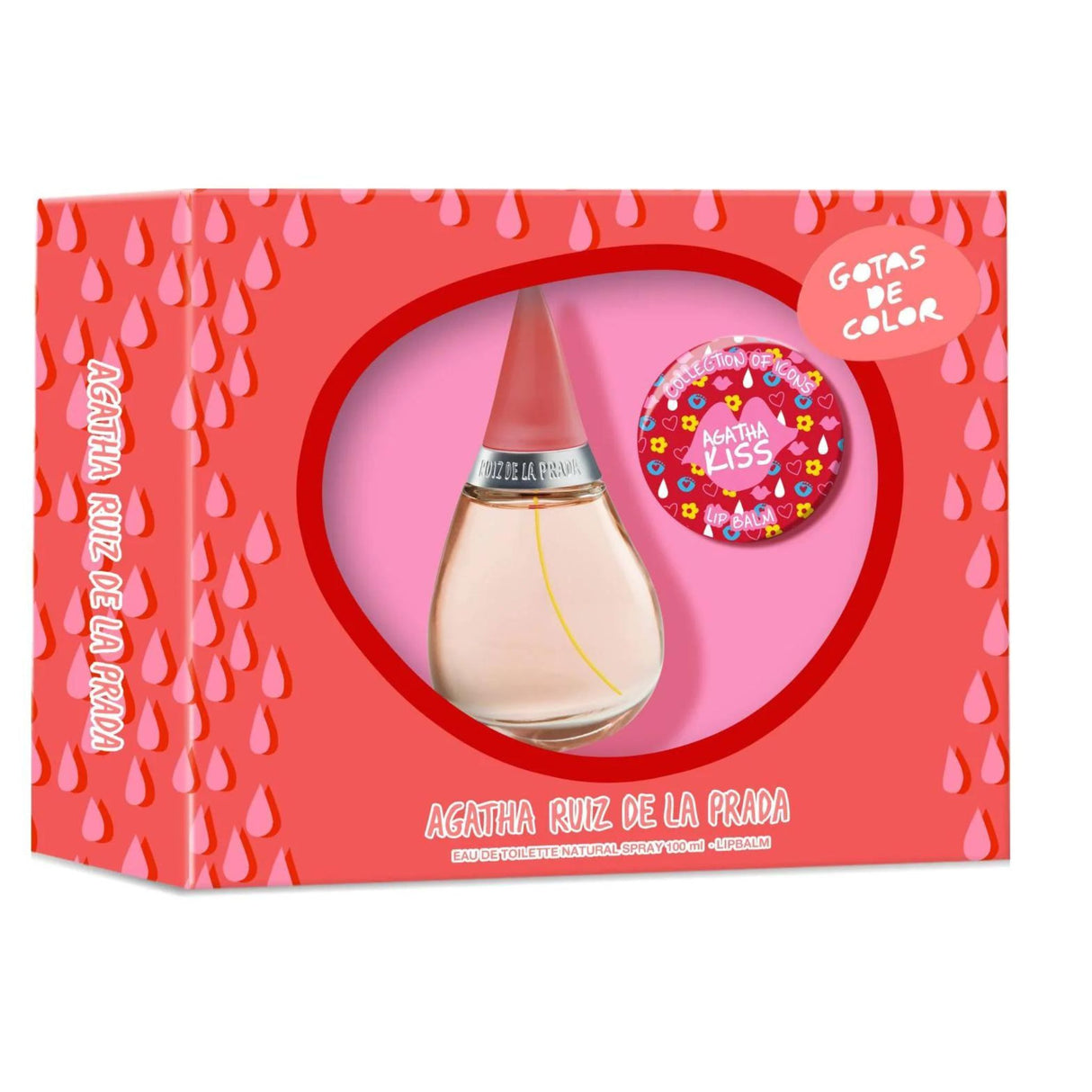 Estuche Gotas De Color Agtha Ruiz De La Prada Edt 100ml + 15g Balsamo Labial