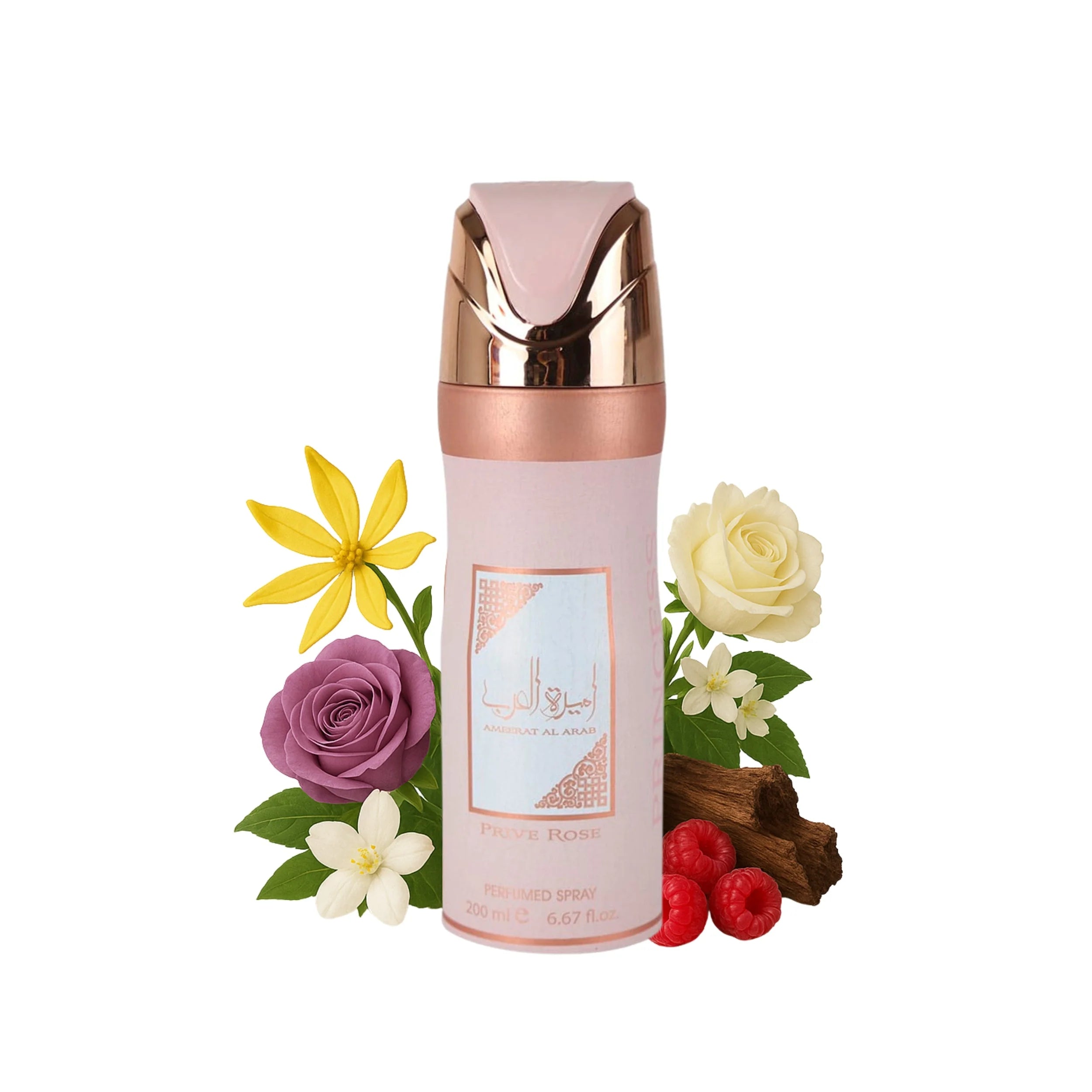 Desodorante Ameerat Al Arab Prive Rose Lattafa Spray 200Ml Mujer