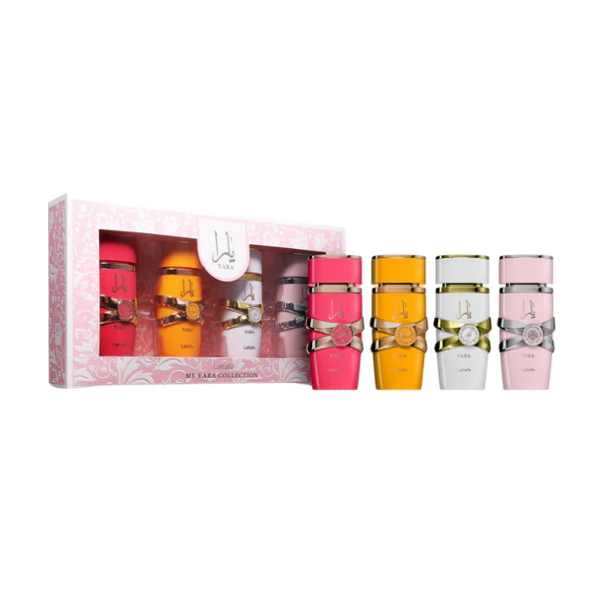 Set Lataffa Yara Candy + Yara Tous + Yara Moi + Yara Edp 25ml 4 Pcs Mujer