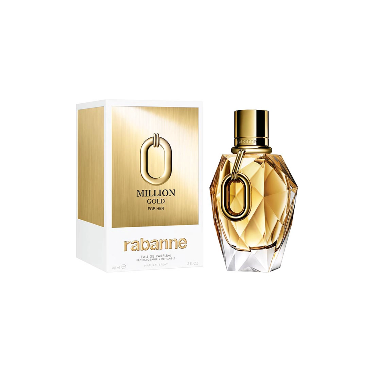 Million Gold For Her Paco Rabanne Edp 90Ml Mujer Rechargeable/Refillable