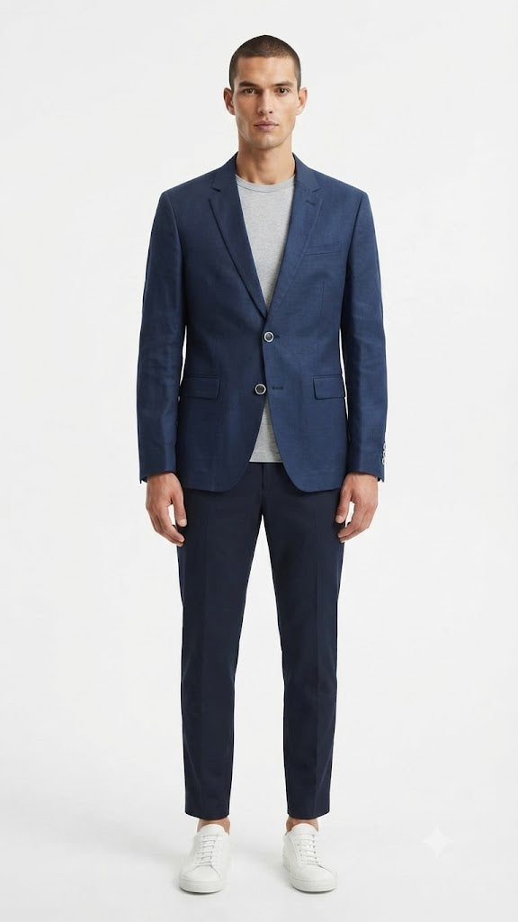 Blazer Selected Azul Mayólica Hombre