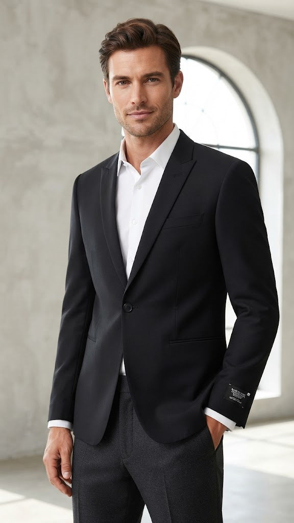 Blazer Gris Oscuro Jaspeado Selected Hombre 8091
