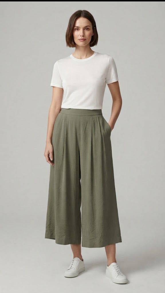 Pantalon Verde Selected Mujer 5540