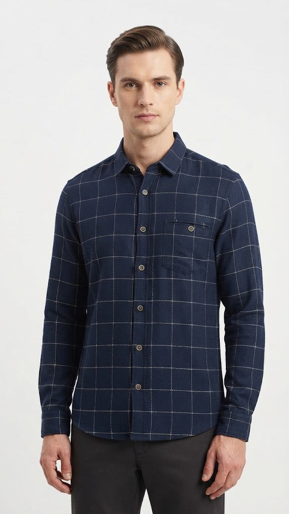 Camisa Selected Azul Eléctrico Hombre 9280