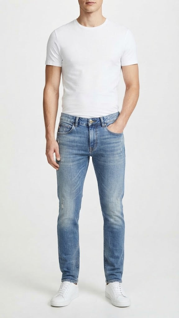 Jeans Denim Azul Medio Seleceted Hombre 3750