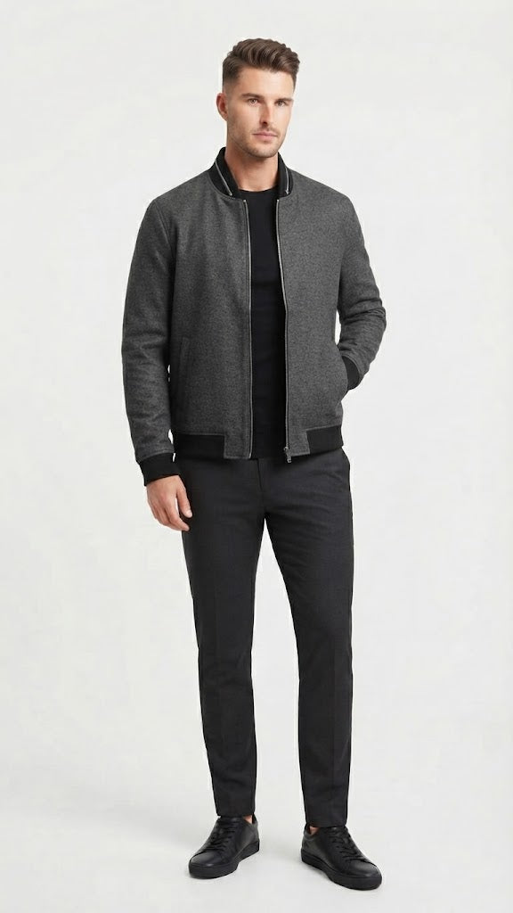 Chaqueta Casul Gris Carbón Jaspeado Selected hombre 9054