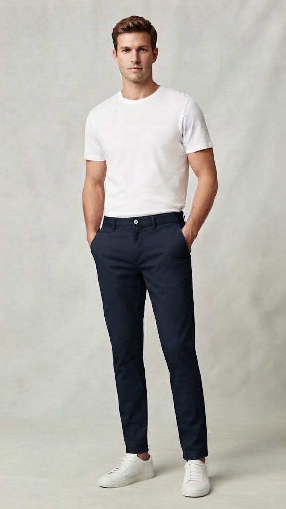 Pantalon Azul Profundo Selected Hombre 6669