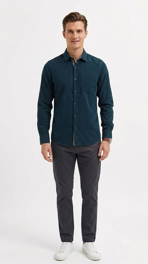 Camisa Selected Verde Oscuro Hombre 1993