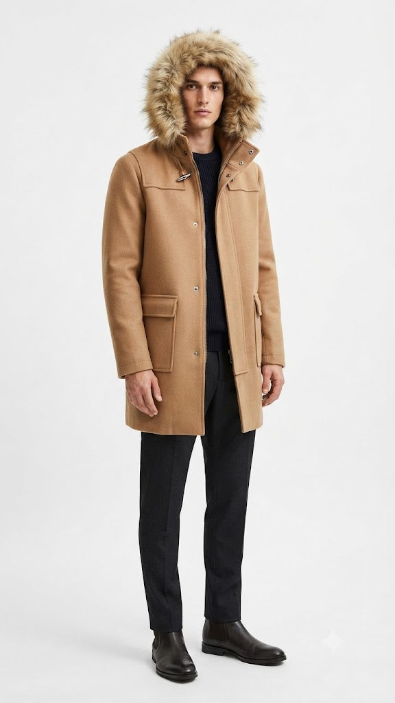 Abrigo Lana Selected Coco Costado Hombre 7967