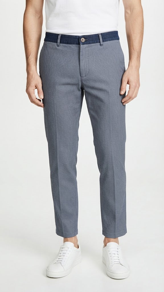 Pantalon Gris Azul Selected Hombre 1282