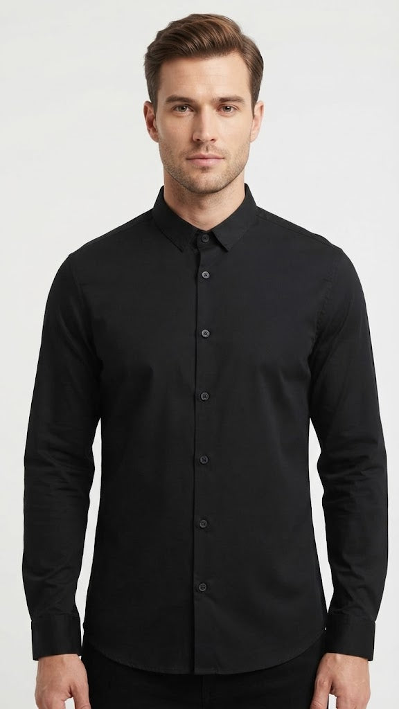 Camisa Negra Selected Hombre 9967