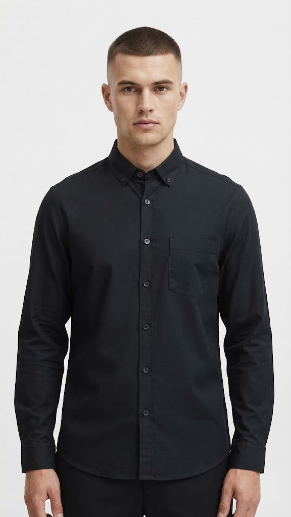 Camisa Negra Selected Hombre 8749