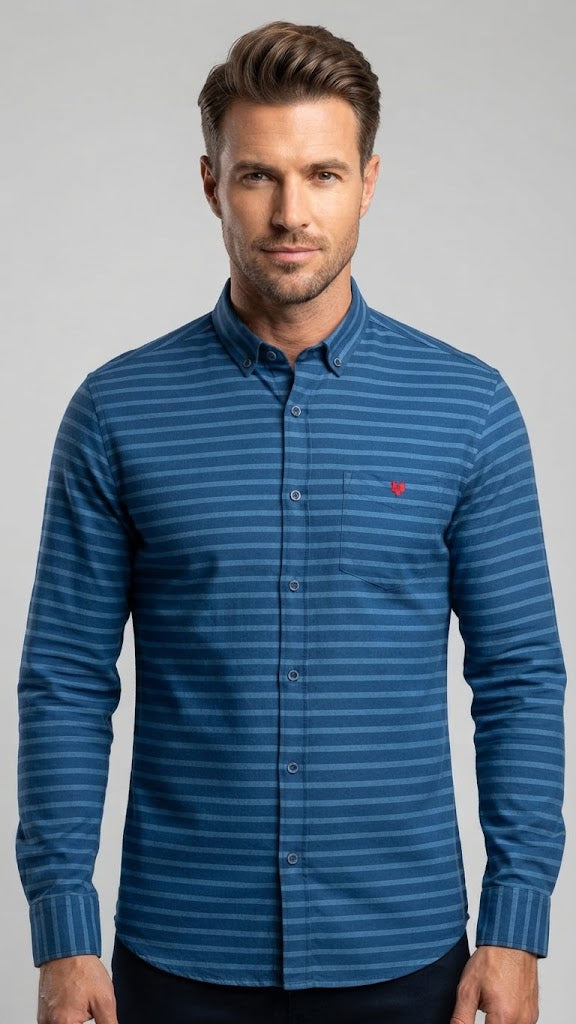 Camisa Selected Azul Eléctrico Hombre 6079