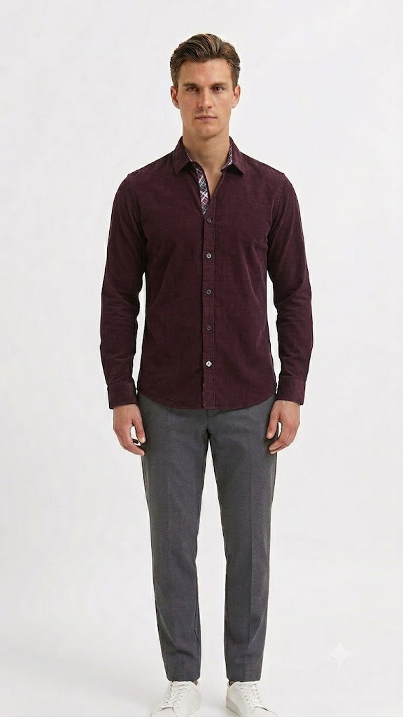 Camisa Selected Rojo Oscuro Hombre 2006