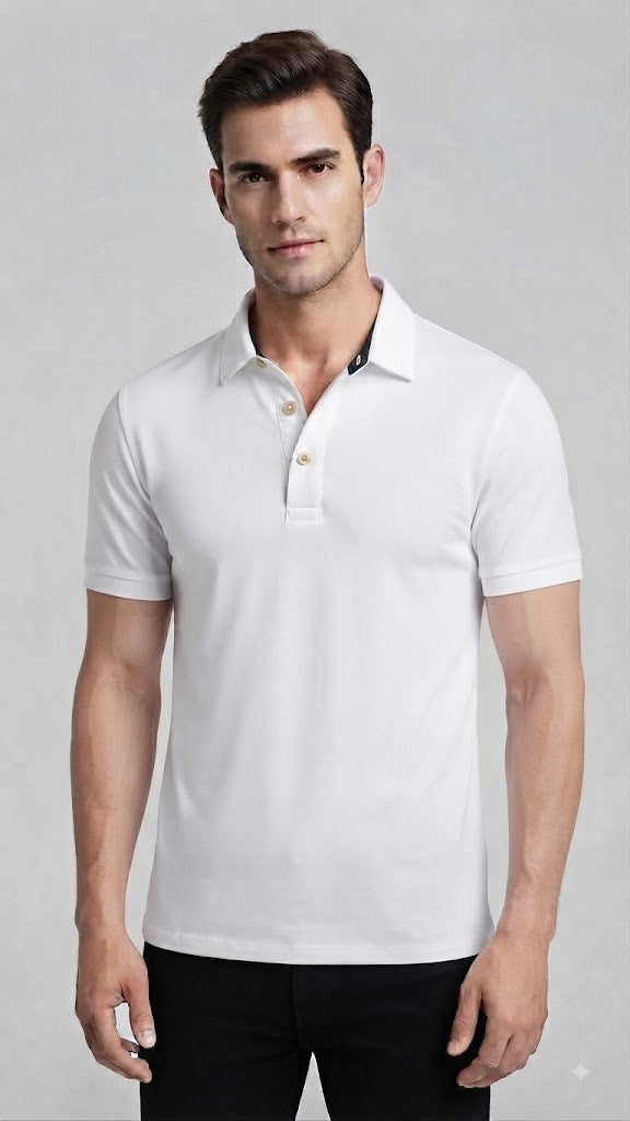 Polera Blanca Selected Hombre 7265