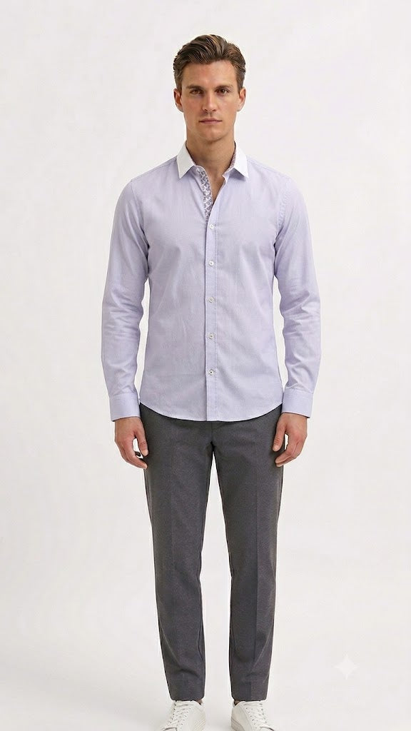 Camisa Selected Morado Hombre 2783