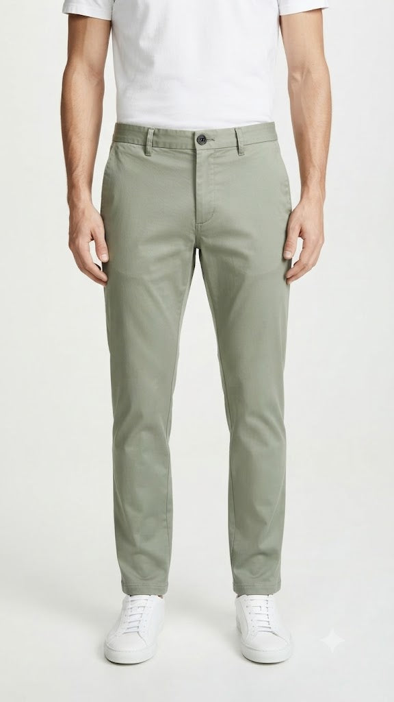 Pantalón Casual Selected Verde Salvia Hombre