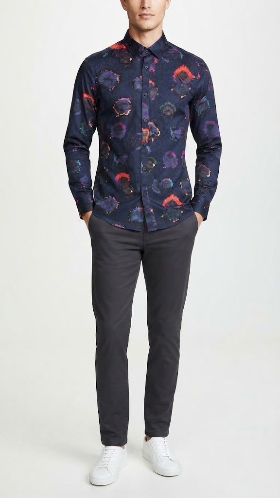 Camisa Selected Azul Marino Hombre 3996
