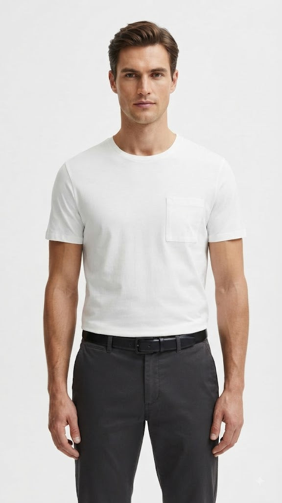 Polera Blanca Selected Hombre 1318