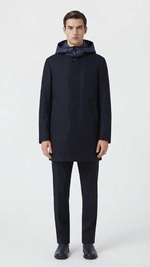 Abrigo Chaqueta Azul Selected Hombre 0001