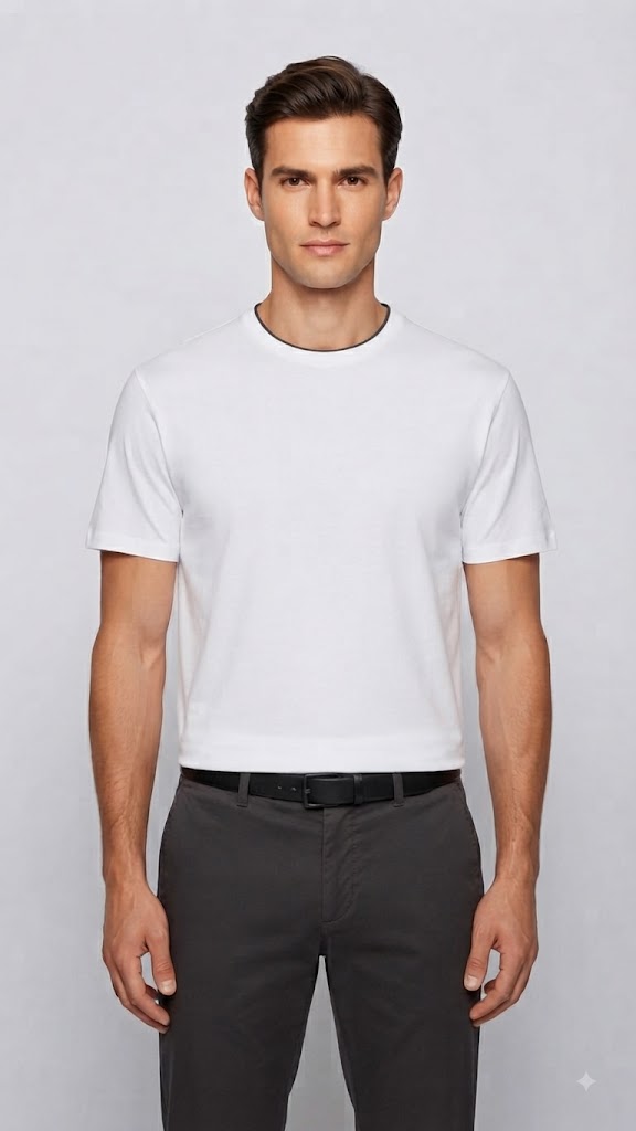 Polera Blanca Selected Hombre 9213