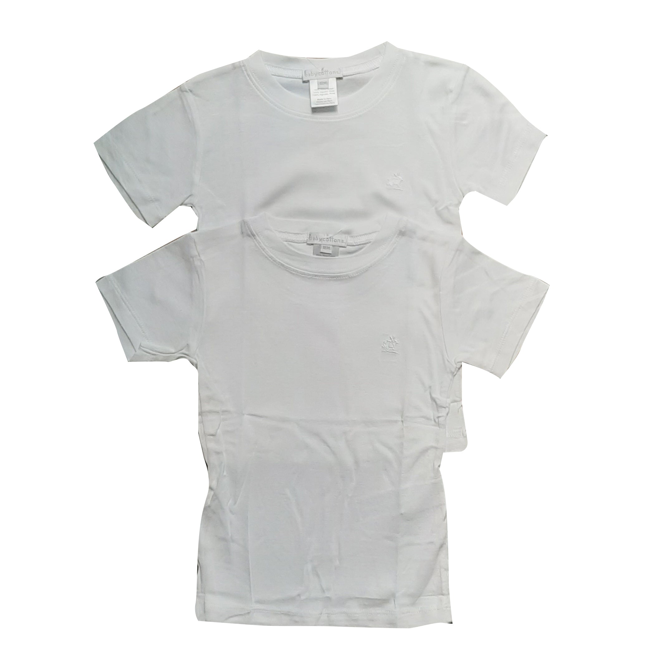 Camiseta Babycottons Shirt Blanco Set X2