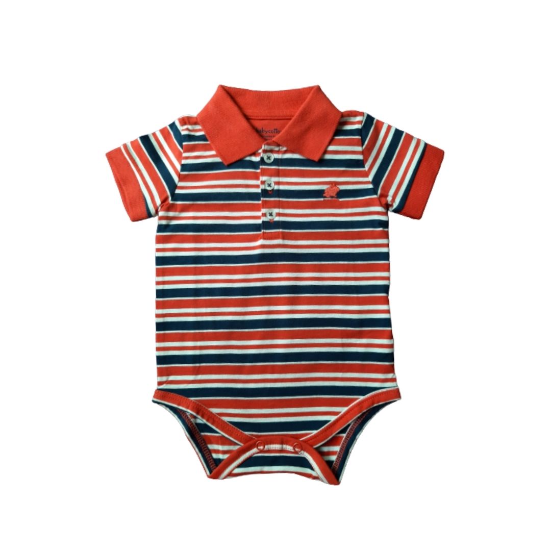 Body Babycottons C/Polo Hawai MC Rojo