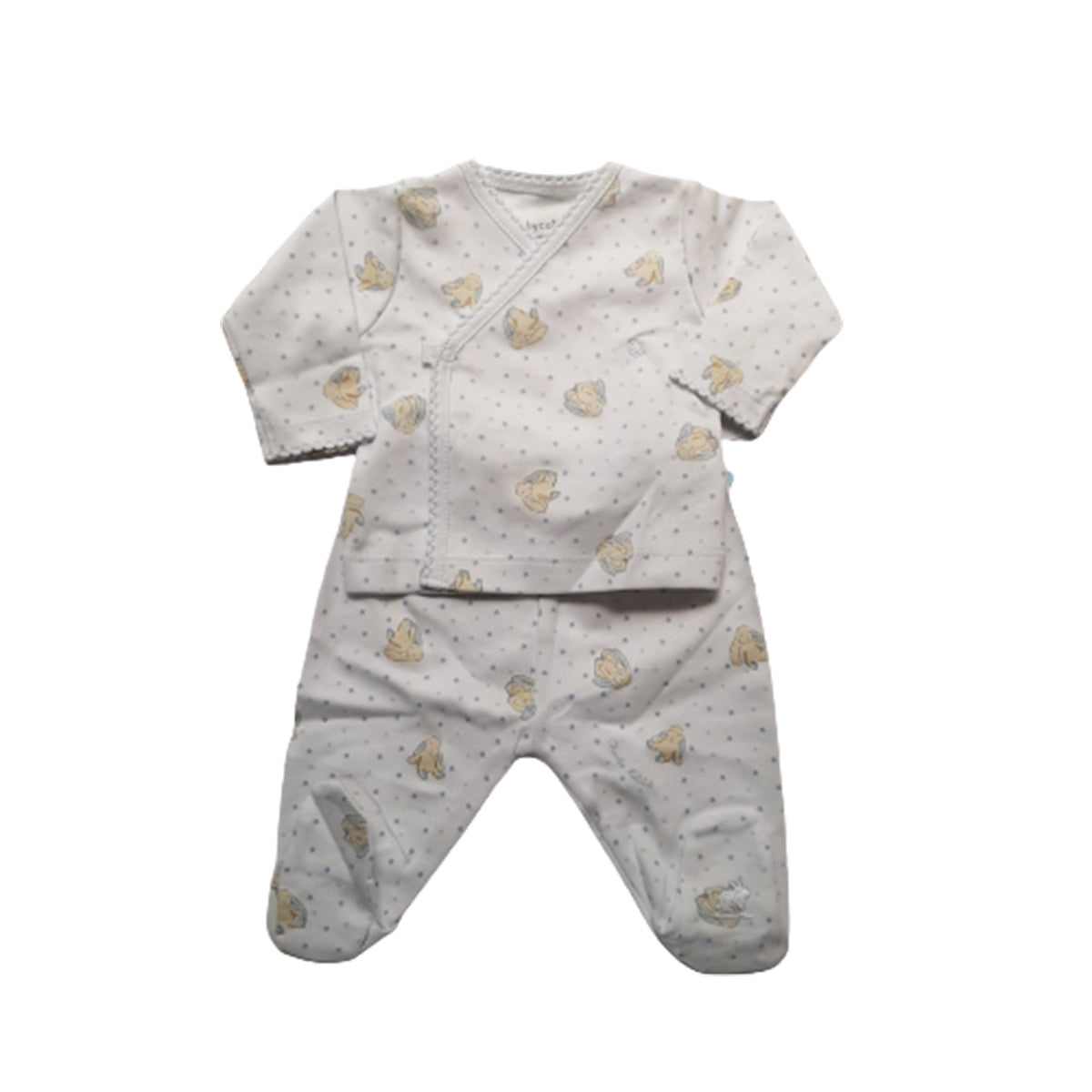 Set Babycottons Charlie Rabbit Blanco Celeste