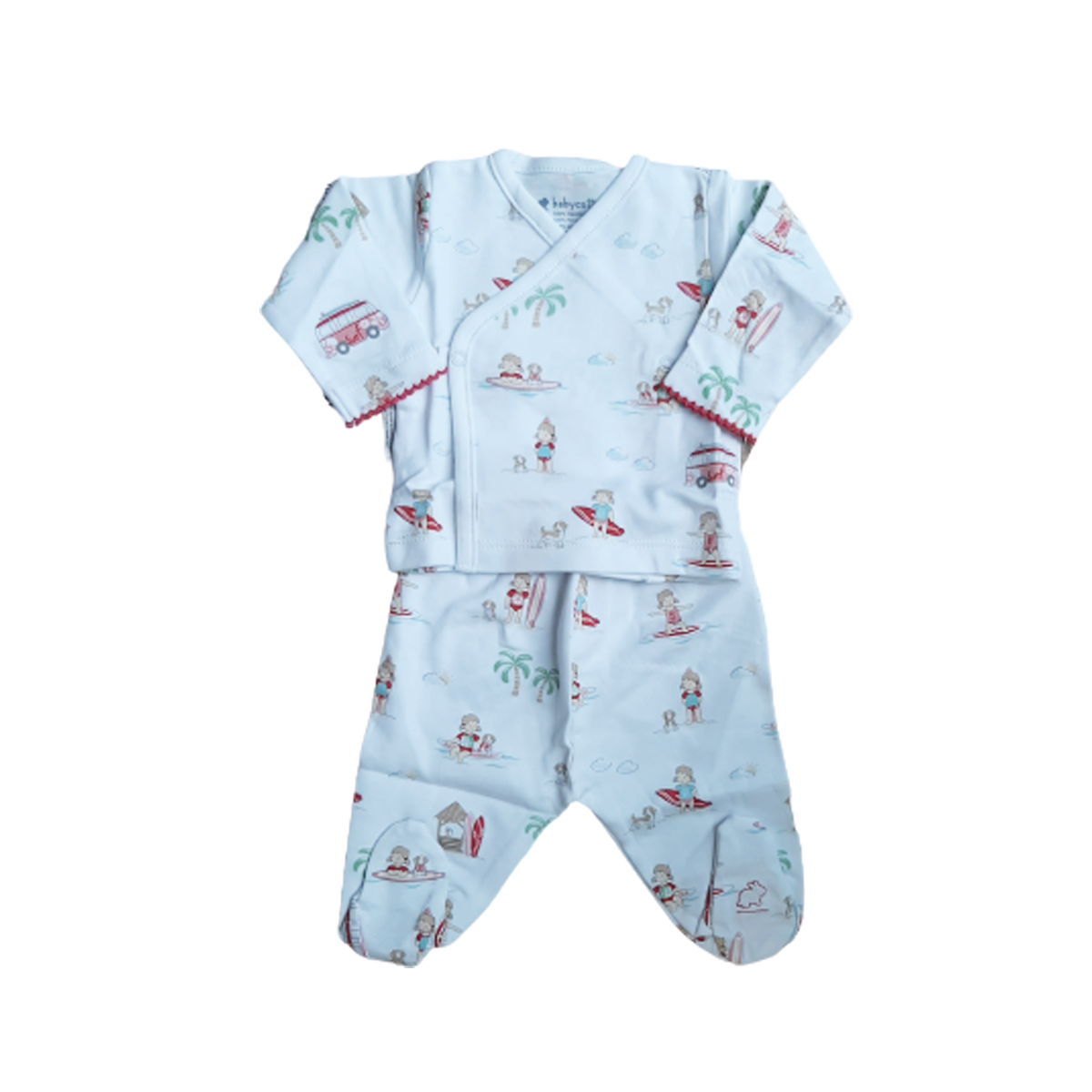 Set Babycottons Hawaii blanco Rosa